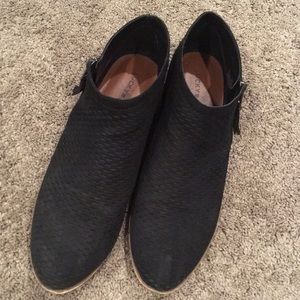 Lucky Brand black suede booties